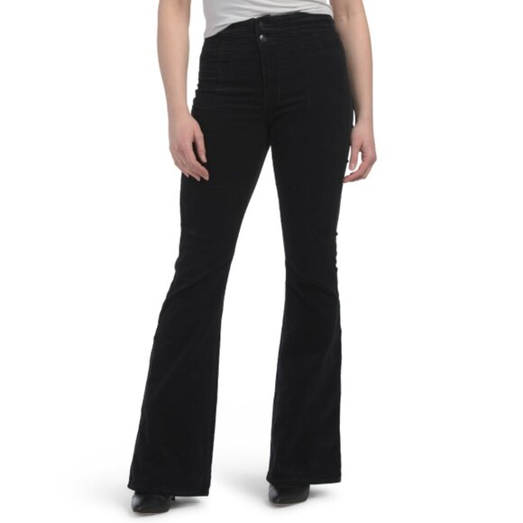 FREE PEOPLE carbon Jayde Corduroy Flare Pants